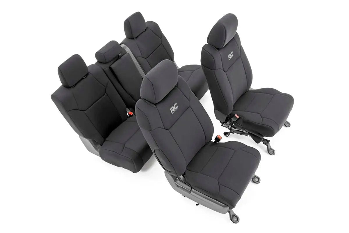 Rough Country Seat Covers | FR w/ Console Cover and Rear | Toyota Tundra 2WD/4WD (14-21) by Rough Country
