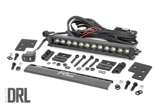 Kit de luces LED | Montaje en parachoques | Fila única negra de 12" | Luz diurna blanca | Polaris Ranger XP 1000