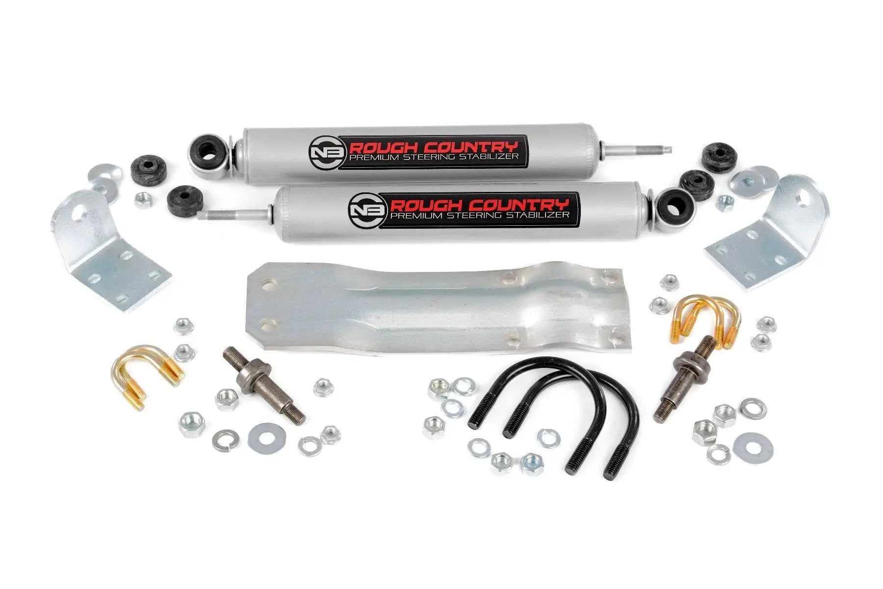 Rough Country N3 Steering Stabilizer | Dual | 2-8 Inch Lift | Dodge 1500 4WD (1994-1999) by Rough Country