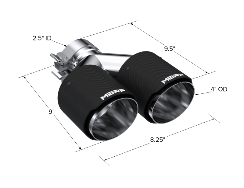MBRP Univ Exhaust Tips Carbon