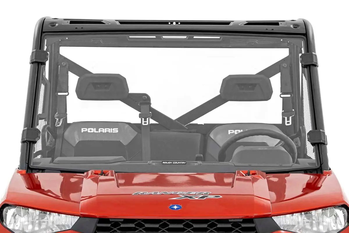 Rough Country Full Windshield | Scratch Resistant | Polaris Ranger 1000/Ranger XP 900/1000 by Rough Country