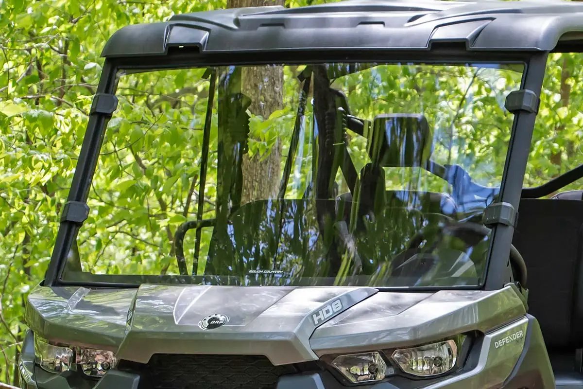 Rough Country Full Windshield | Scratch Resistant | Can-Am Defender HD 8/HD 9/HD 10 by Rough Country