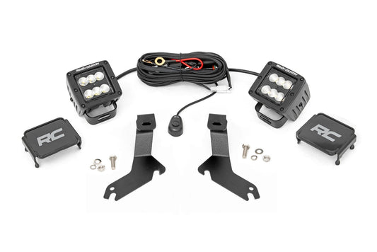 Kit de luces LED | Montaje en hueco | Par negro de 2" | Inundación | Chevy Silverado 1500 (99-06)/Tahoe (00-06)