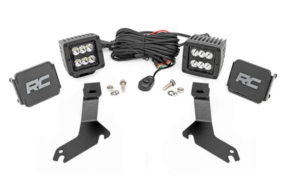 Rough Country LED Light Kit | Ditch Mount | 2" Black Pair | Spot | Chevy Silverado 1500 (99-06)/Tahoe (00-06) by Rough Country