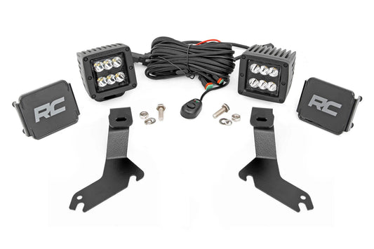 Kit de luces LED | Montaje en zanja | Par negro de 2" | Concentradas | Chevy Silverado 1500 (99-06)/Tahoe (00-06)