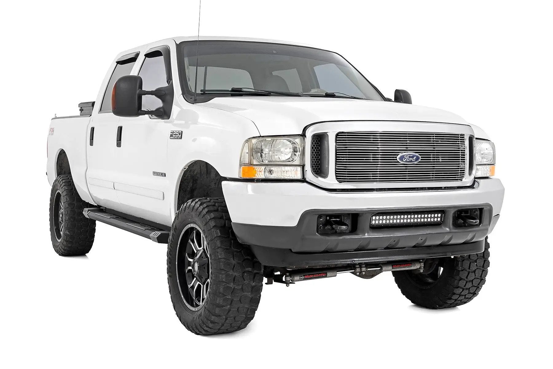 Rough Country HD2 Aluminum Running Boards | Super Crew Cab | Ford F-250/F-350 Super Duty (99-16) by Rough Country