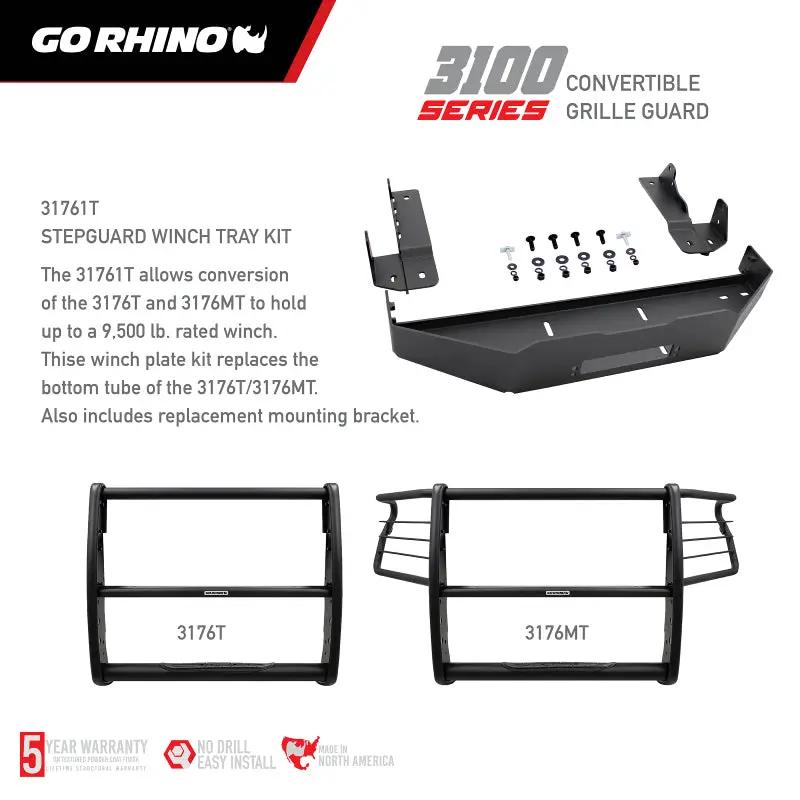 Go Rhino GOR Step Guard - 3000 -Tex Blk