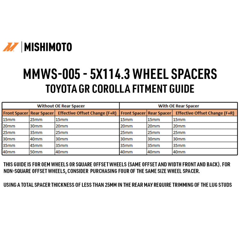 Mishimoto MM Wheel Spacers by Mishimoto