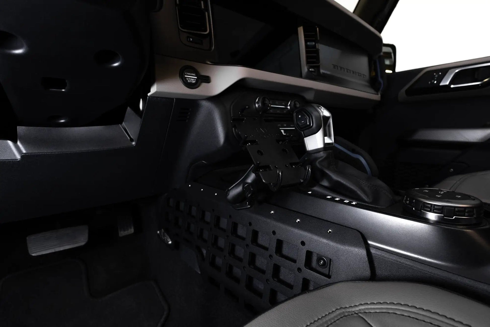 Addictive Desert Designs 2021-2023 Ford Bronco & Bronco Raptor Center Console Molle Panels by Addictive Desert Designs