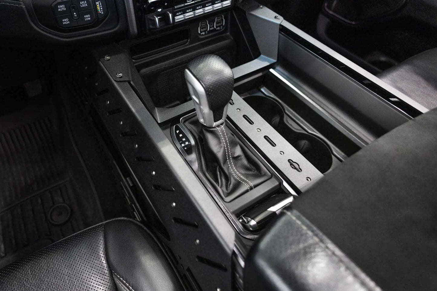Addictive Desert Designs 2021-2025 Ram 1500 TRX/RHO Center Console Molle Panels & Digital Device Bridge by Addictive Desert Designs