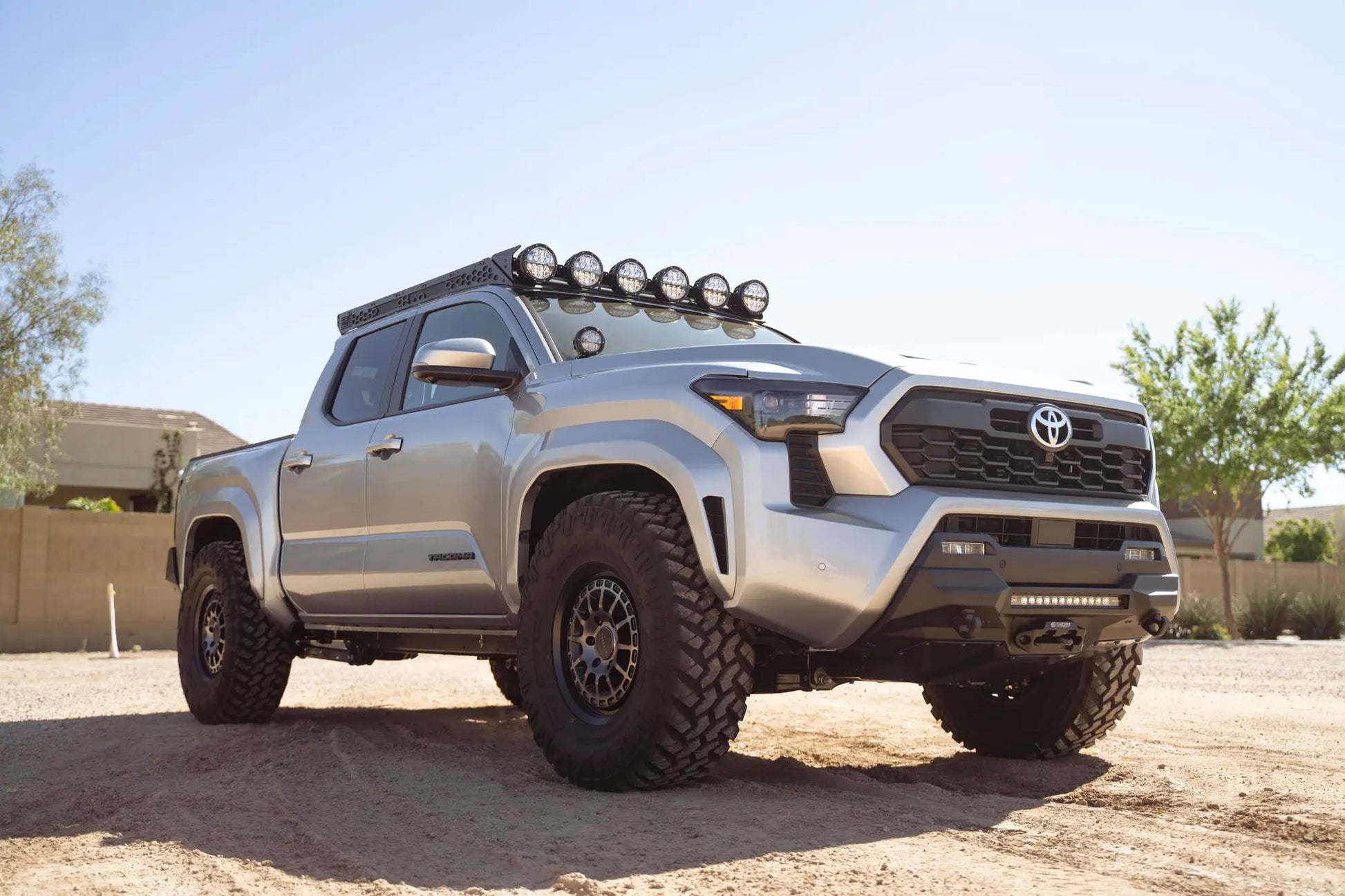 Rago Fabrication 2024+ Toyota Tacoma Roof Rack Rigid Industries Round Light Mount by Rago Fabrication