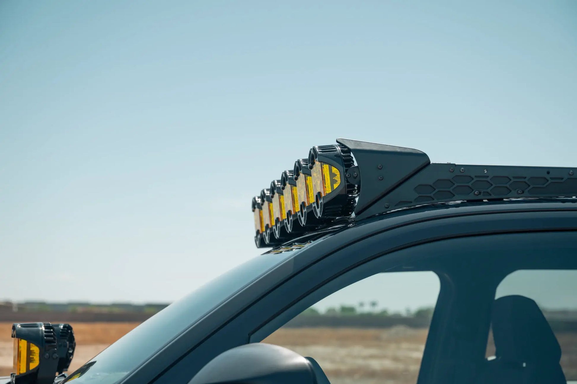 Rago Fabrication Toyota Roof Rack Baja Designs LP6 Round Light Mount by Rago Fabrication