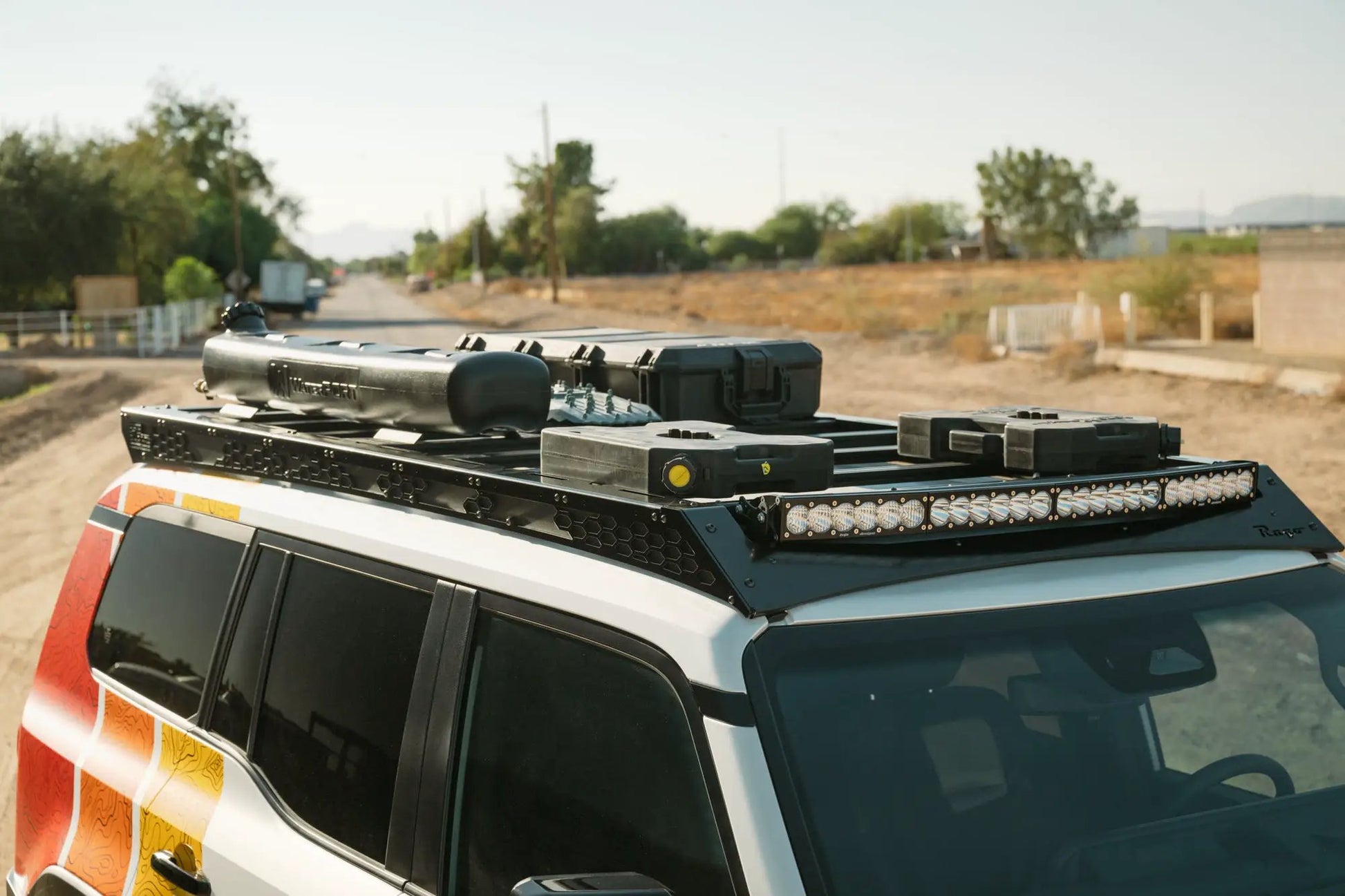 Rago Fabrication 2024 Toyota Land Cruiser Roof Rack with Light Pocket by Rago Fabrication