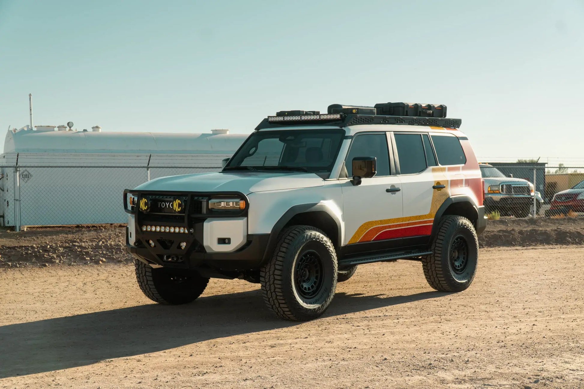 Rago Fabrication 2024 Toyota Land Cruiser Roof Rack with Light Pocket by Rago Fabrication