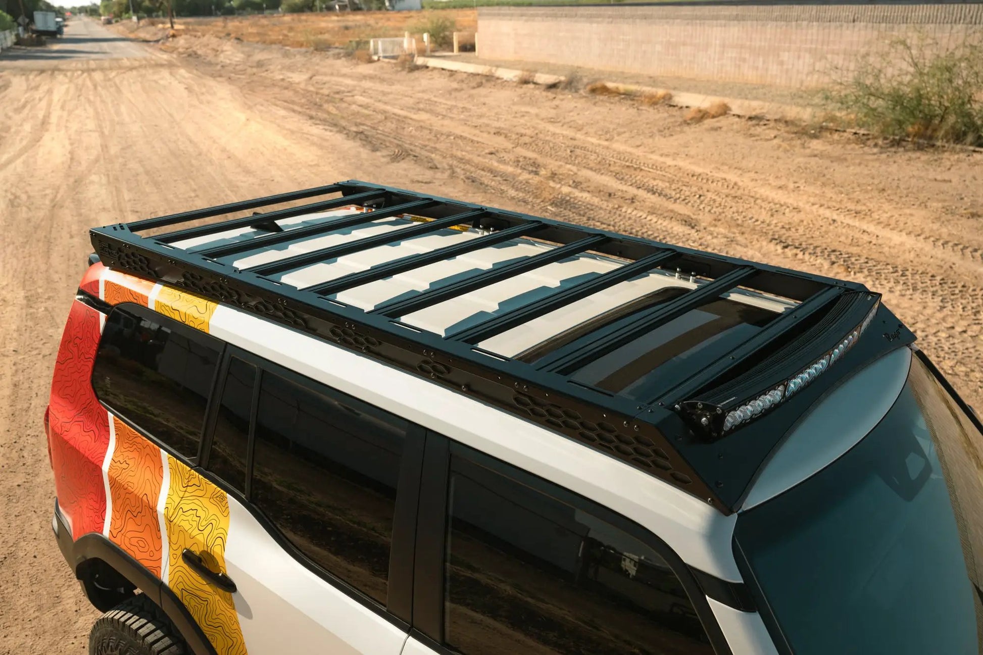 Rago Fabrication 2024 Toyota Land Cruiser Roof Rack with Light Pocket by Rago Fabrication
