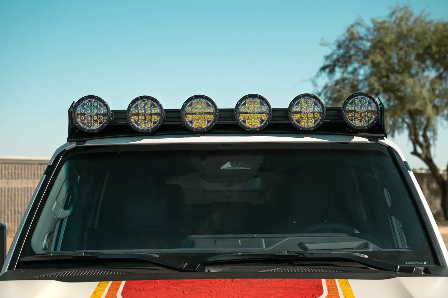 Rago Fabrication 2024 Toyota Land Cruiser 6" Rigid Round Light Mount for Rago Roof Rack by Rago Fabrication