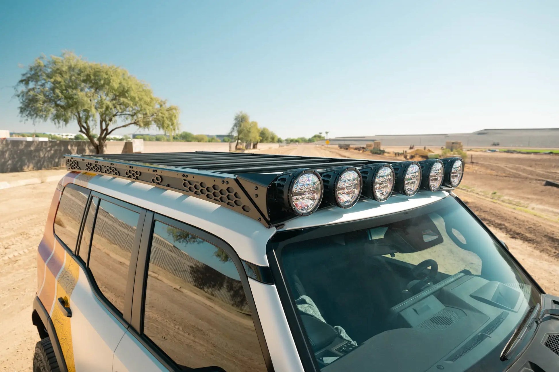 Rago Fabrication 2024 Toyota Land Cruiser 6" Rigid Round Light Mount for Rago Roof Rack by Rago Fabrication