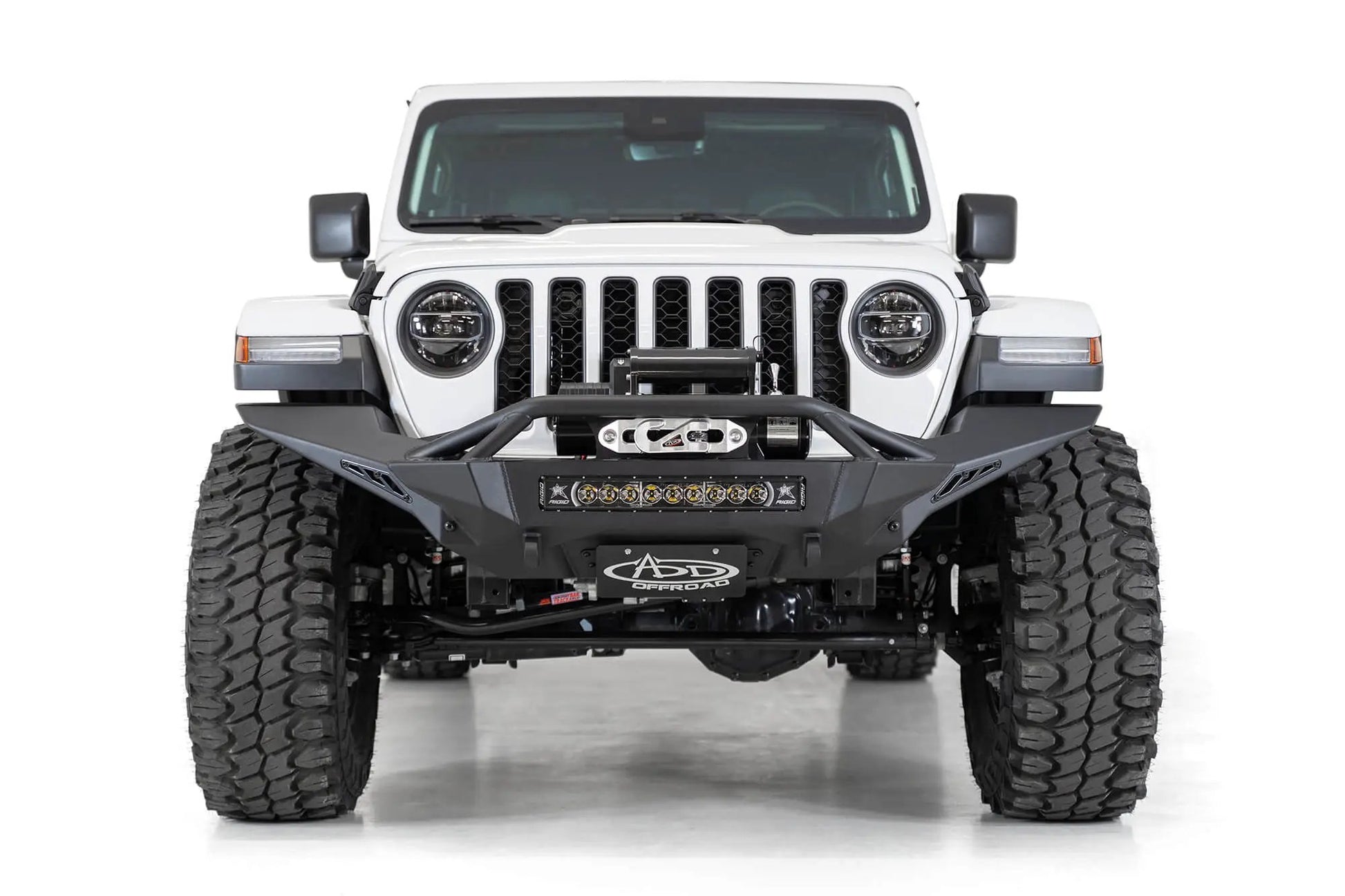 Addictive Desert Designs 2007-2023 JEEP JK/JL/JT STEALTH FIGHTER FRONT LICENSE PLATE BRACKET by Addictive Desert Designs