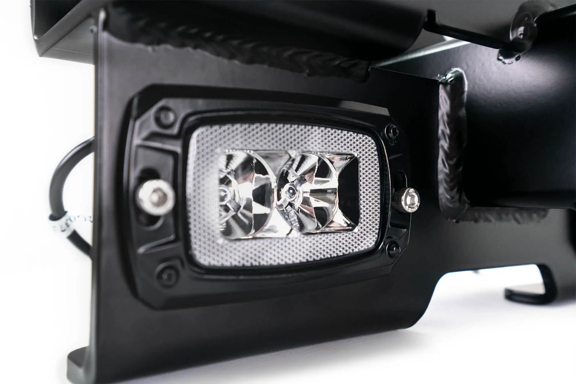 DV8 Offroad AHJP-02 is a bolt on hitch for the 07-22 Jeep Wrangler JK & JL. Constructed from steel & protected with a flat black powder coat, the hitch offers a 2in. receiver mount, (2) 3in. cube lights & installs in the factory location by DV8 Offroad