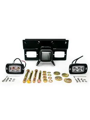DV8 Offroad AHJP-02 is a bolt on hitch for the 07-22 Jeep Wrangler JK & JL. Constructed from steel & protected with a flat black powder coat, the hitch offers a 2in. receiver mount, (2) 3in. cube lights & installs in the factory location by DV8 Offroad
