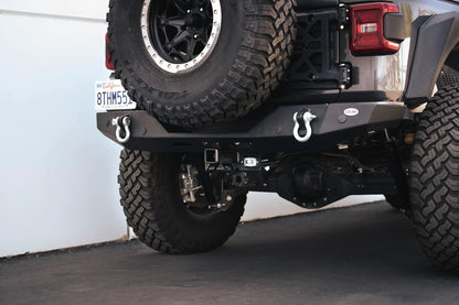 DV8 Offroad AHJP-02 is a bolt on hitch for the 07-22 Jeep Wrangler JK & JL. Constructed from steel & protected with a flat black powder coat, the hitch offers a 2in. receiver mount, (2) 3in. cube lights & installs in the factory location by DV8 Offroad
