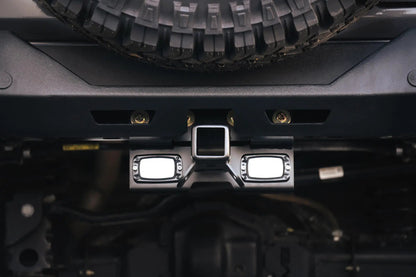 DV8 Offroad AHJP-02 is a bolt on hitch for the 07-22 Jeep Wrangler JK & JL. Constructed from steel & protected with a flat black powder coat, the hitch offers a 2in. receiver mount, (2) 3in. cube lights & installs in the factory location by DV8 Offroad