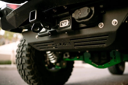 DV8 Offroad AHJP-02 is a bolt on hitch for the 07-22 Jeep Wrangler JK & JL. Constructed from steel & protected with a flat black powder coat, the hitch offers a 2in. receiver mount, (2) 3in. cube lights & installs in the factory location by DV8 Offroad