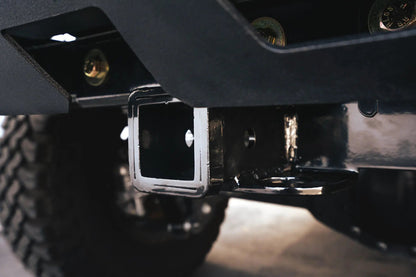DV8 Offroad AHJP-02 is a bolt on hitch for the 07-22 Jeep Wrangler JK & JL. Constructed from steel & protected with a gloss black powder coat, the hitch offers a 2in. receiver mount & installs in the factory location with supplied hardware by DV8 Offroad