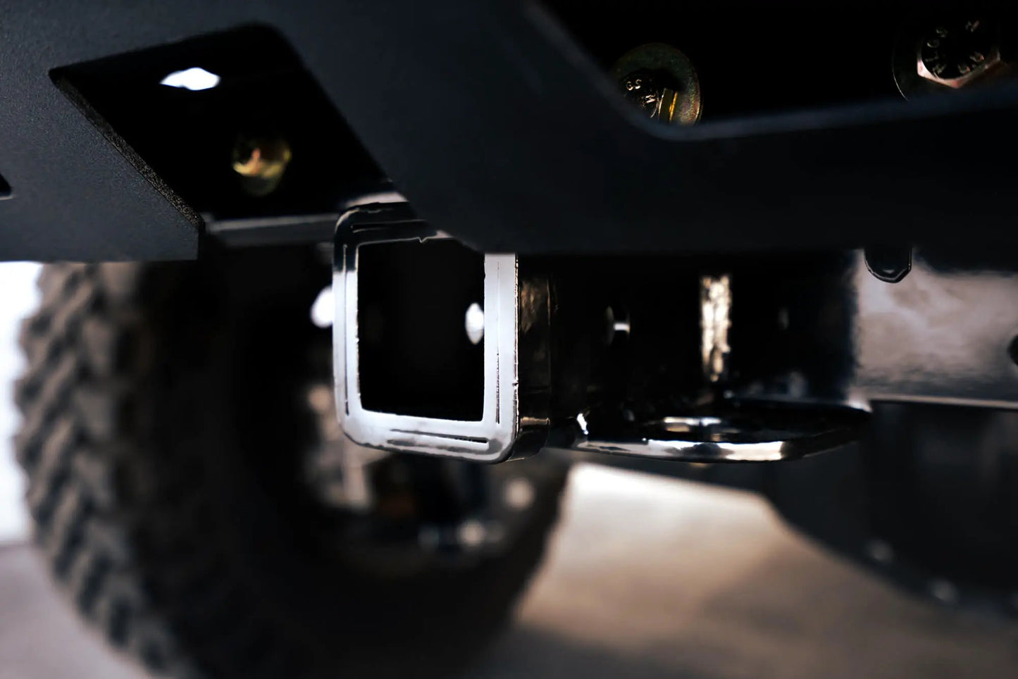 DV8 Offroad AHJP-02 is a bolt on hitch for the 07-22 Jeep Wrangler JK & JL. Constructed from steel & protected with a gloss black powder coat, the hitch offers a 2in. receiver mount & installs in the factory location with supplied hardware by DV8 Offroad