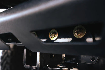 DV8 Offroad AHJP-02 is a bolt on hitch for the 07-22 Jeep Wrangler JK & JL. Constructed from steel & protected with a gloss black powder coat, the hitch offers a 2in. receiver mount & installs in the factory location with supplied hardware by DV8 Offroad