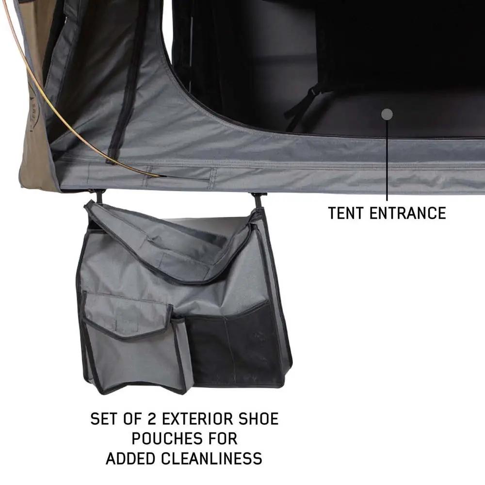 OVS HD Bushveld 4 - Cantilever Hard Shell Roof Top Tent4 Person, Grey Body & Green Rainfly by OVS
