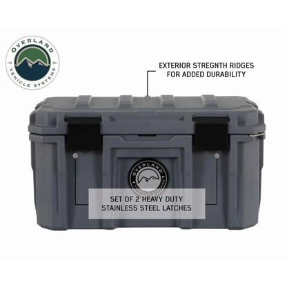 OVS D.B.S. - Dark Grey 53 QT Dry Box with Wheels, Drain, and Bottle Opener by OVS