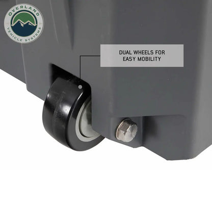 OVS D.B.S. - Dark Grey 169 QT Dry Box with Wheels, Drain, and Bottle Opener by OVS