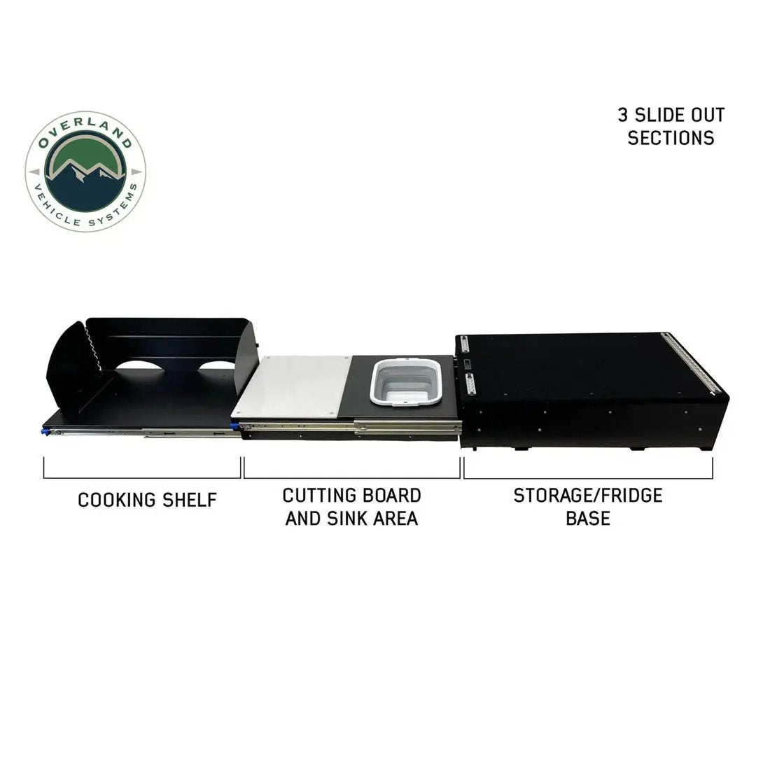 OVS Cargo Box Kitchen With Slide Out Sink, Cooking Shelve and Slide Out Work Station by OVS