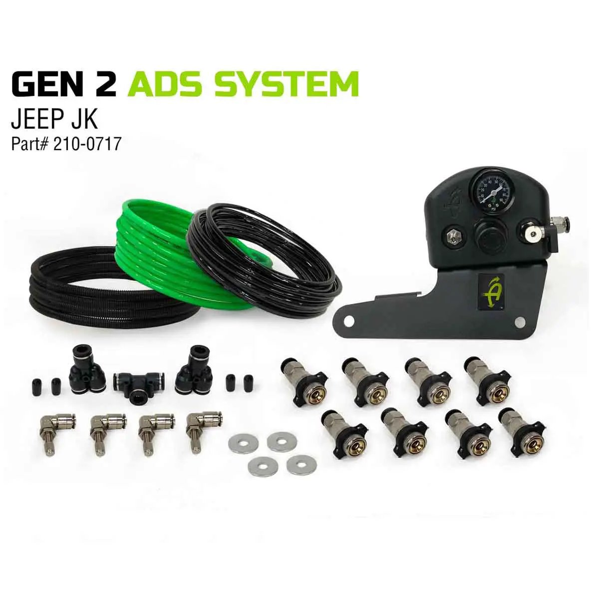 UDA 4 Tire Inflation System - Engine Mount With Box, Fittings, Hoses & Storage Bag - Black by UDA