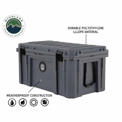 OVS D.B.S. - Dark Grey 169 QT Dry Box with Wheels, Drain, and Bottle Opener by OVS