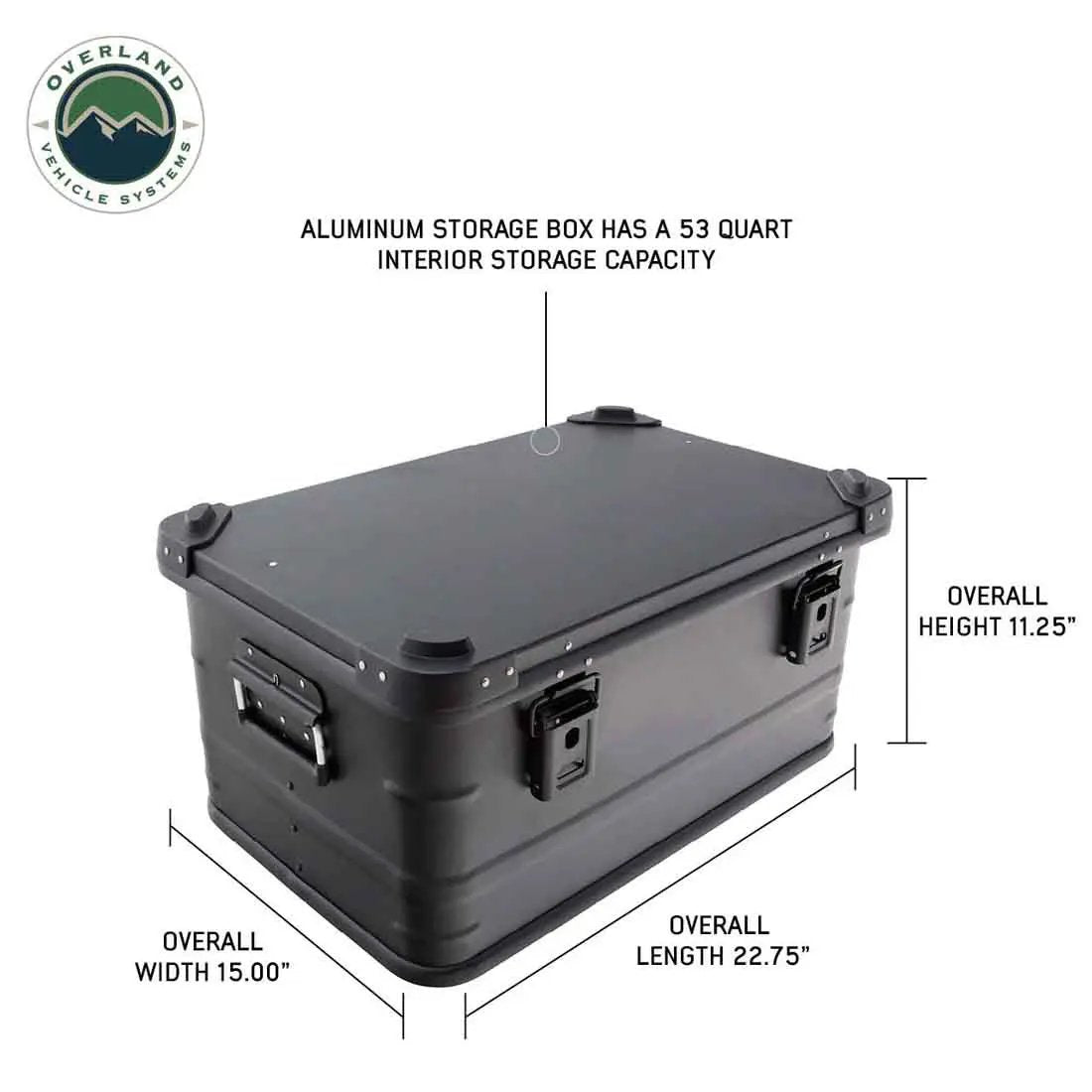 OVS Aluminum Storage Box 53QT - Black by OVS