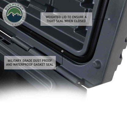 OVS D.B.S. - Dark Grey 53 QT Dry Box with Wheels, Drain, and Bottle Opener by OVS
