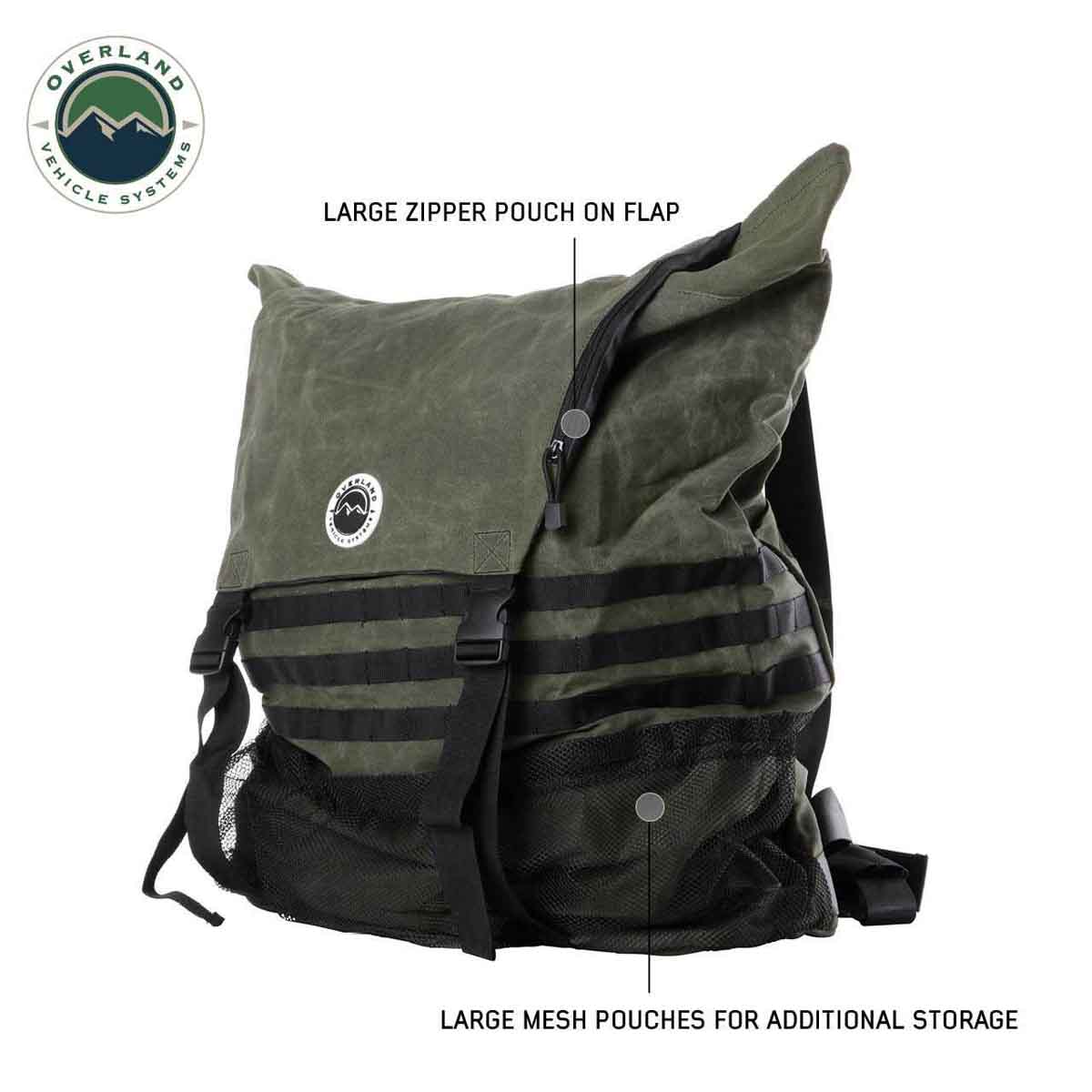 OVS Extra Large Trash Bag Tire Mount - #16 Waxed Canvas by OVS