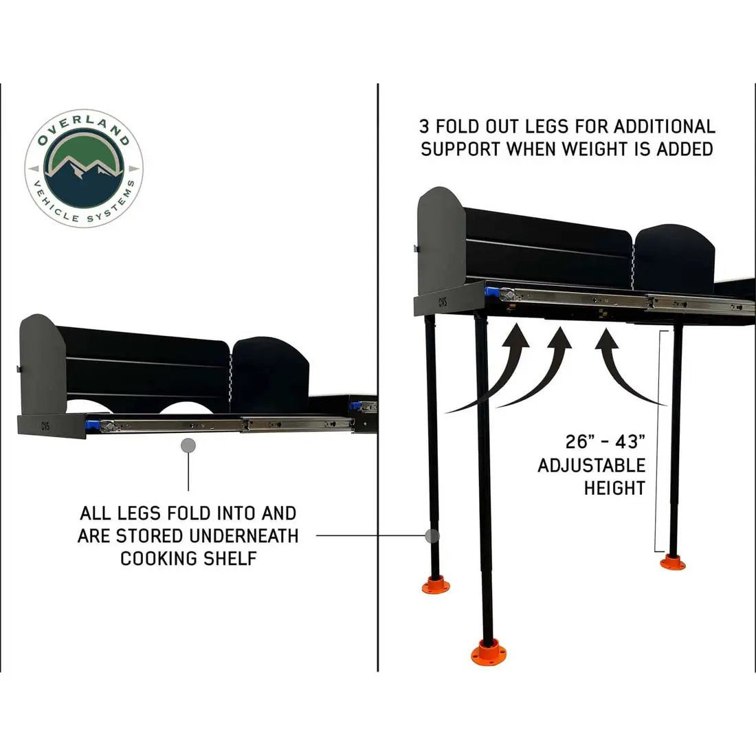 OVS Cargo Box Kitchen With Slide Out Sink, Cooking Shelve and Slide Out Work Station by OVS