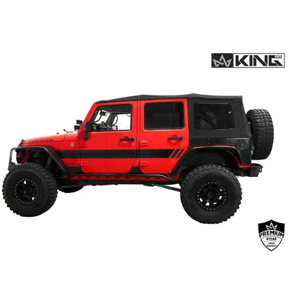 King 4WD Replacement Soft Top - Black Diamond - JK 4 Door 2007-2009 by King 4WD