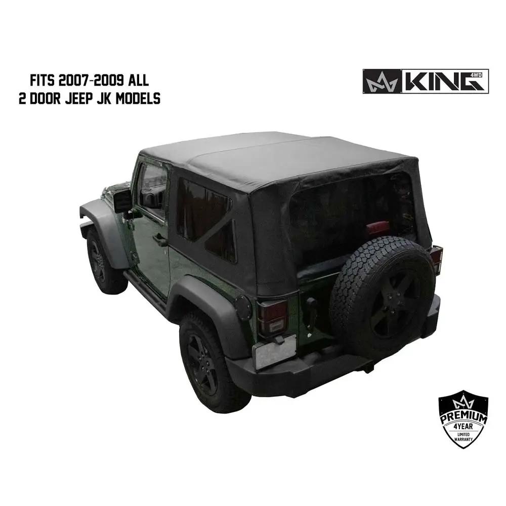 King 4WD Replacement Soft Top - Black Diamond - JK 2 Door 2007-2009 by King 4WD