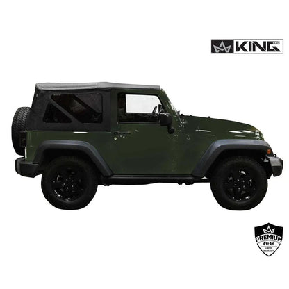 King 4WD Replacement Soft Top - Black Diamond - JK 2 Door 2007-2009 by King 4WD