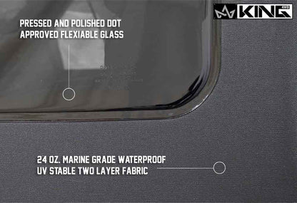 King 4WD Replacement Soft Top - Black Diamond - JK 4 Door 2007-2009 by King 4WD