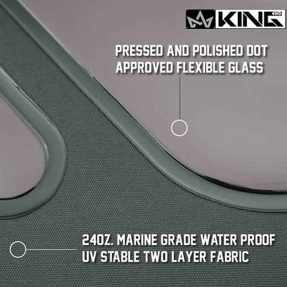 King 4WD Replacement Soft Top With Upper Doors - Black Diamond - TJ by King 4WD