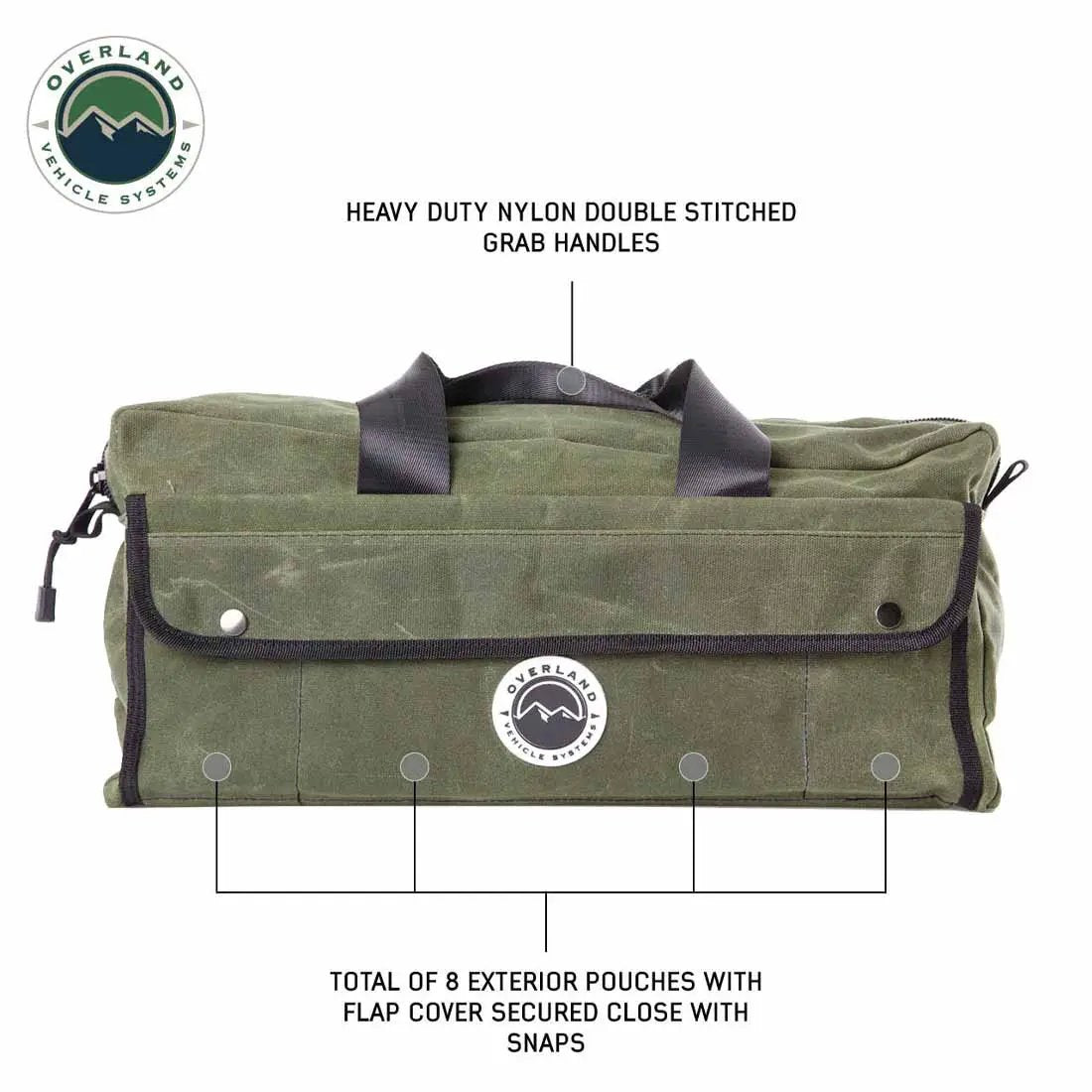 OVS Small Duffle Bag With Handle And Straps - #16 Waxed Canvas by OVS