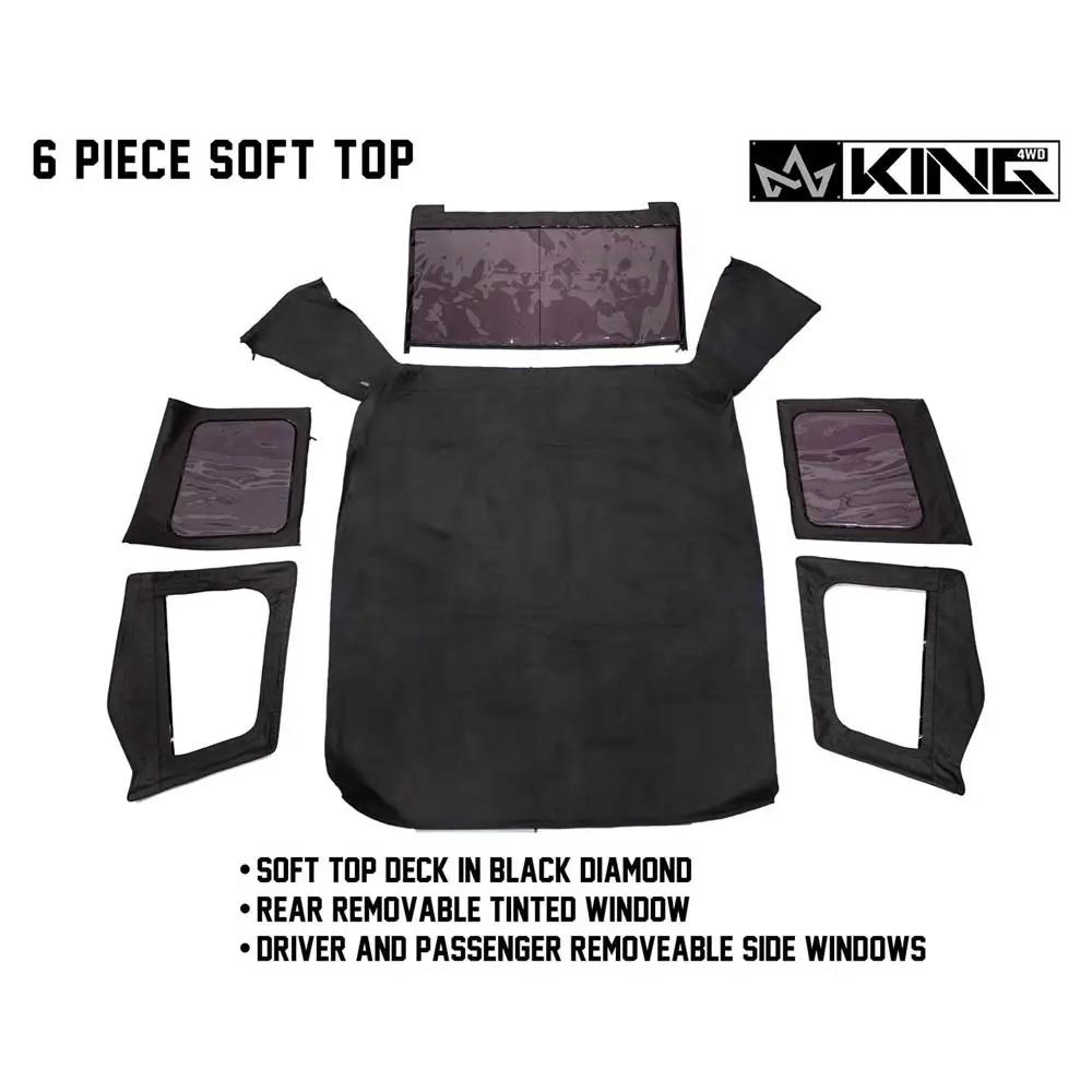 King 4WD Replacement Soft Top - Black Diamond - YJ by King 4WD