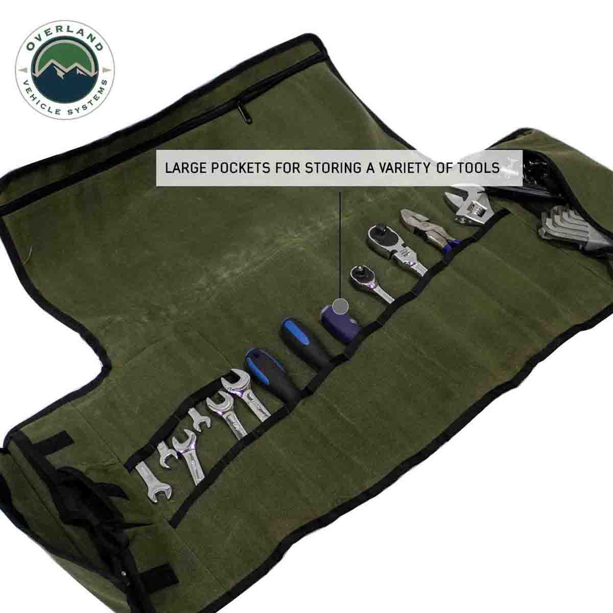 OVS Rolled Bag General Tools With Handle And Straps - #16 Waxed Canvas by OVS