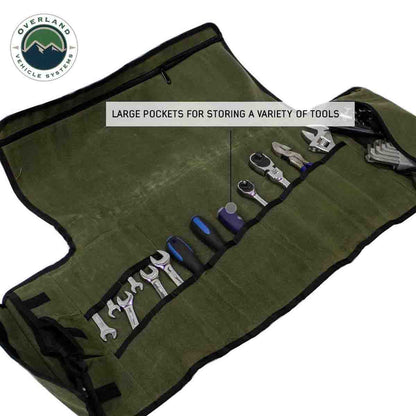 OVS Rolled Bag General Tools With Handle And Straps - #16 Waxed Canvas by OVS