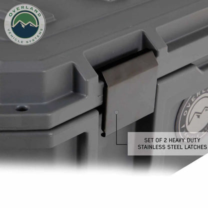 OVS D.B.S. - Dark Grey 95 QT Dry Box with Wheels, Drain, and Bottle Opener by OVS